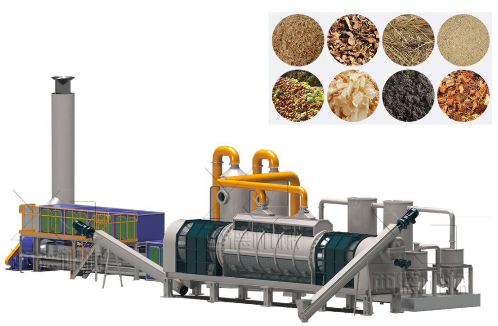 花生殼使用連續(xù)式炭化爐炭化后有哪些作用？